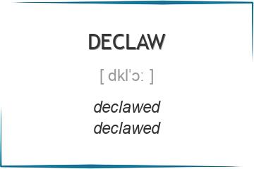 declaw 3 формы глагола