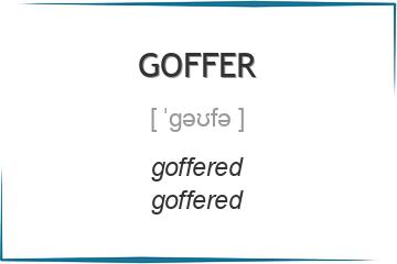 goffer 3 формы глагола