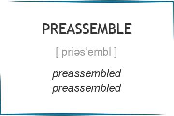 preassemble 3 формы глагола