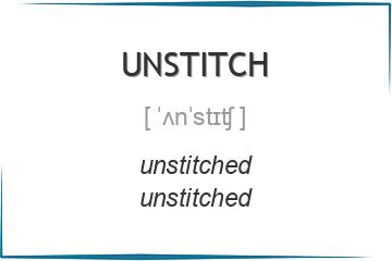 unstitch 3 формы глагола