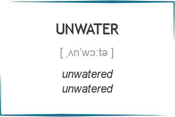 unwater 3 формы глагола