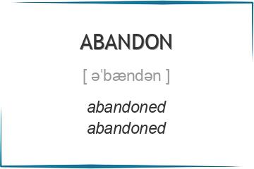 abandon 3 формы глагола