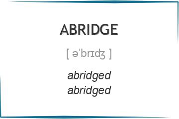 abridge 3 формы глагола