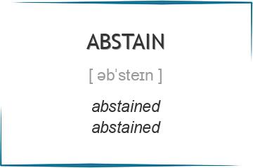abstain 3 формы глагола