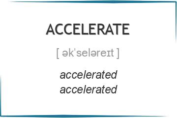 accelerate 3 формы глагола