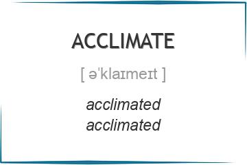 acclimate 3 формы глагола