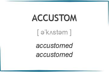 accustom 3 формы глагола