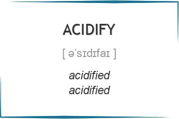 acidify 3 формы глагола