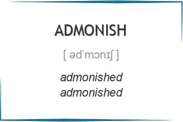 admonish 3 формы глагола