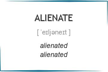 alienate 3 формы глагола