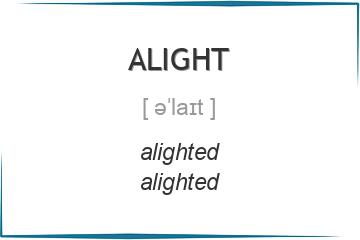alight 3 формы глагола