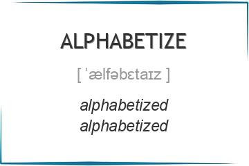 alphabetize 3 формы глагола