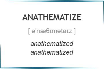 anathematize 3 формы глагола