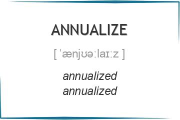 annualize 3 формы глагола