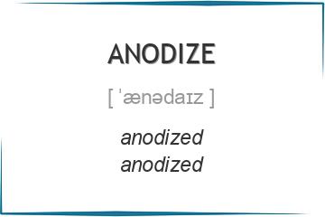 anodize 3 формы глагола