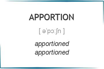 apportion 3 формы глагола