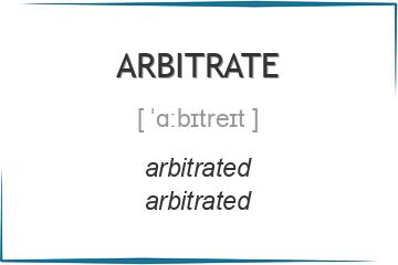arbitrate 3 формы глагола
