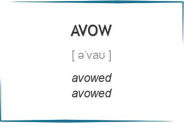 avow 3 формы глагола