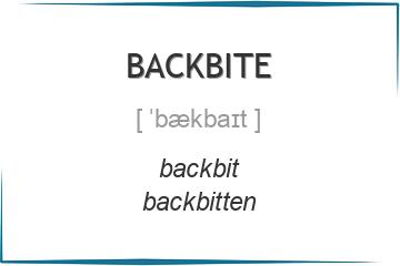 backbite 3 формы глагола
