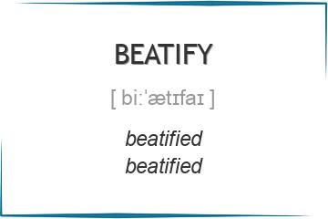 beatify 3 формы глагола