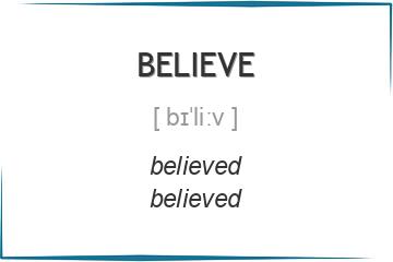 believe 3 формы глагола