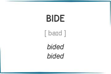 bide 3 формы глагола