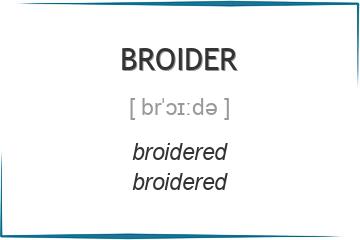 broider 3 формы глагола