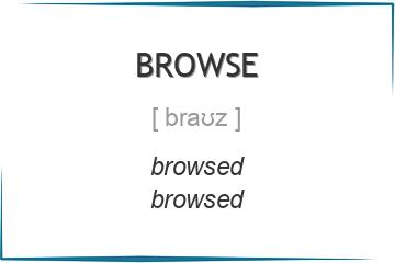 browse 3 формы глагола