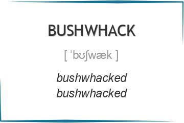 bushwhack 3 формы глагола