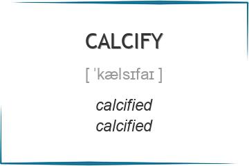 calcify 3 формы глагола