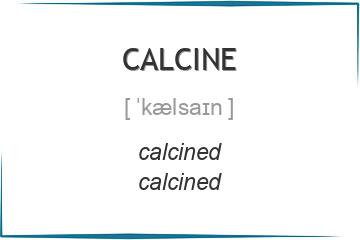 calcine 3 формы глагола