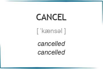 cancel 3 формы глагола