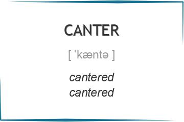 canter 3 формы глагола