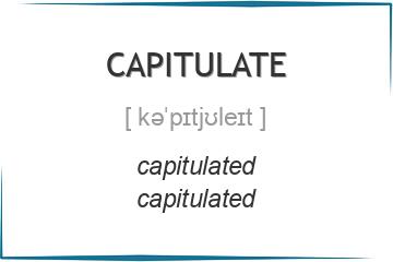 capitulate 3 формы глагола
