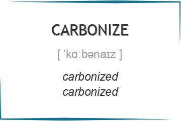 carbonize 3 формы глагола