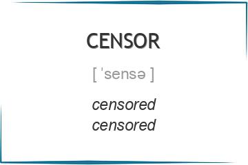 censor 3 формы глагола