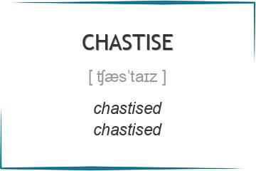 chastise 3 формы глагола