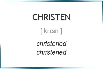 christen 3 формы глагола