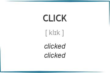 click 3 формы глагола
