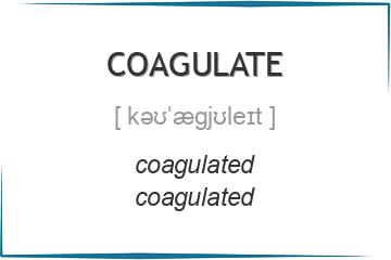 coagulate 3 формы глагола