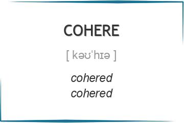 cohere 3 формы глагола