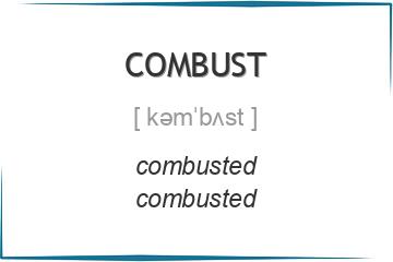 combust 3 формы глагола