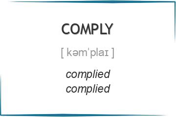 comply 3 формы глагола