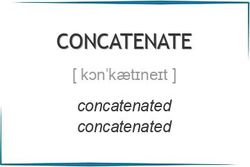 concatenate 3 формы глагола