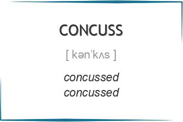 concuss 3 формы глагола