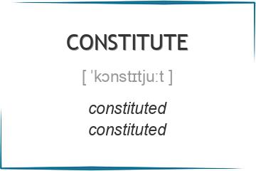 constitute 3 формы глагола