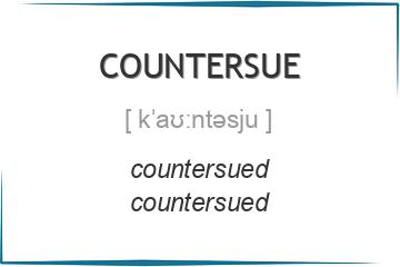 countersue 3 формы глагола