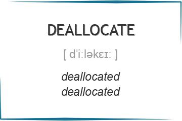 deallocate 3 формы глагола