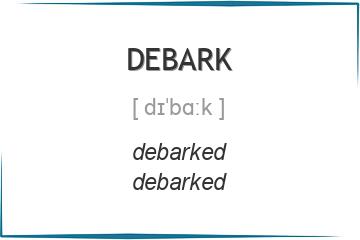 debark 3 формы глагола
