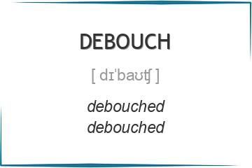 debouch 3 формы глагола